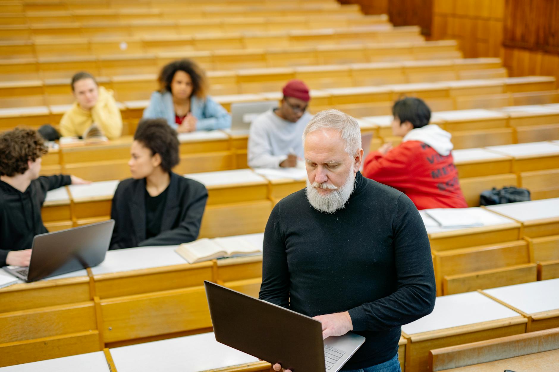 a man using a laptop